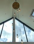 Whiskey Barrel Cascade Cluster Pendant Light Wooden Chandelier