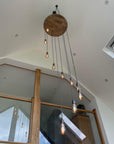Whiskey Barrel Cascade Cluster Pendant Light Wooden Chandelier