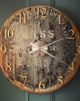 Whiskey Barrel Clock Painted Made to Order