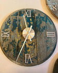 Whiskey Barrel Clock Painted Made to Order