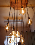 Whiskey Cascade Chandelier 15 lamp holders