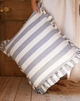 Whitby Stripe Cushion - Blue