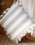 Whitby Stripe Cushion - Green