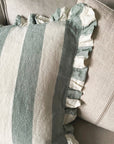Whitby Stripe Cushion - Green