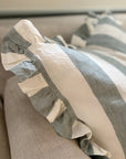 Whitby Stripe Cushion - Green