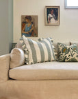 Whitby Stripe Cushion - Green