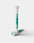 40 Bamboo Golf Tees - White/Green