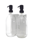 White Double Wall Mounted Soap Dispenser