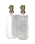 White Double Wall Mounted Soap Dispenser
