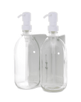 White Double Wall Mounted Soap Dispenser-12