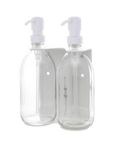 White Double Wall Mounted Soap Dispenser