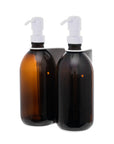 White Double Wall Mounted Soap Dispenser