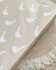 Anti-Roll Wedge Baby Changing Mat - Splash Goose print