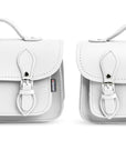 Handmade Leather Micro Satchel - White
