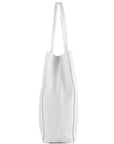 White Pebbled Leather Tote Shopper - Brix + Bailey