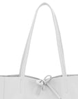 White Pebbled Leather Tote Shopper - Brix + Bailey