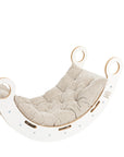White Wooden Dream Rocker with Pillow and Slide - Large