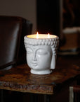White Buddha Candle