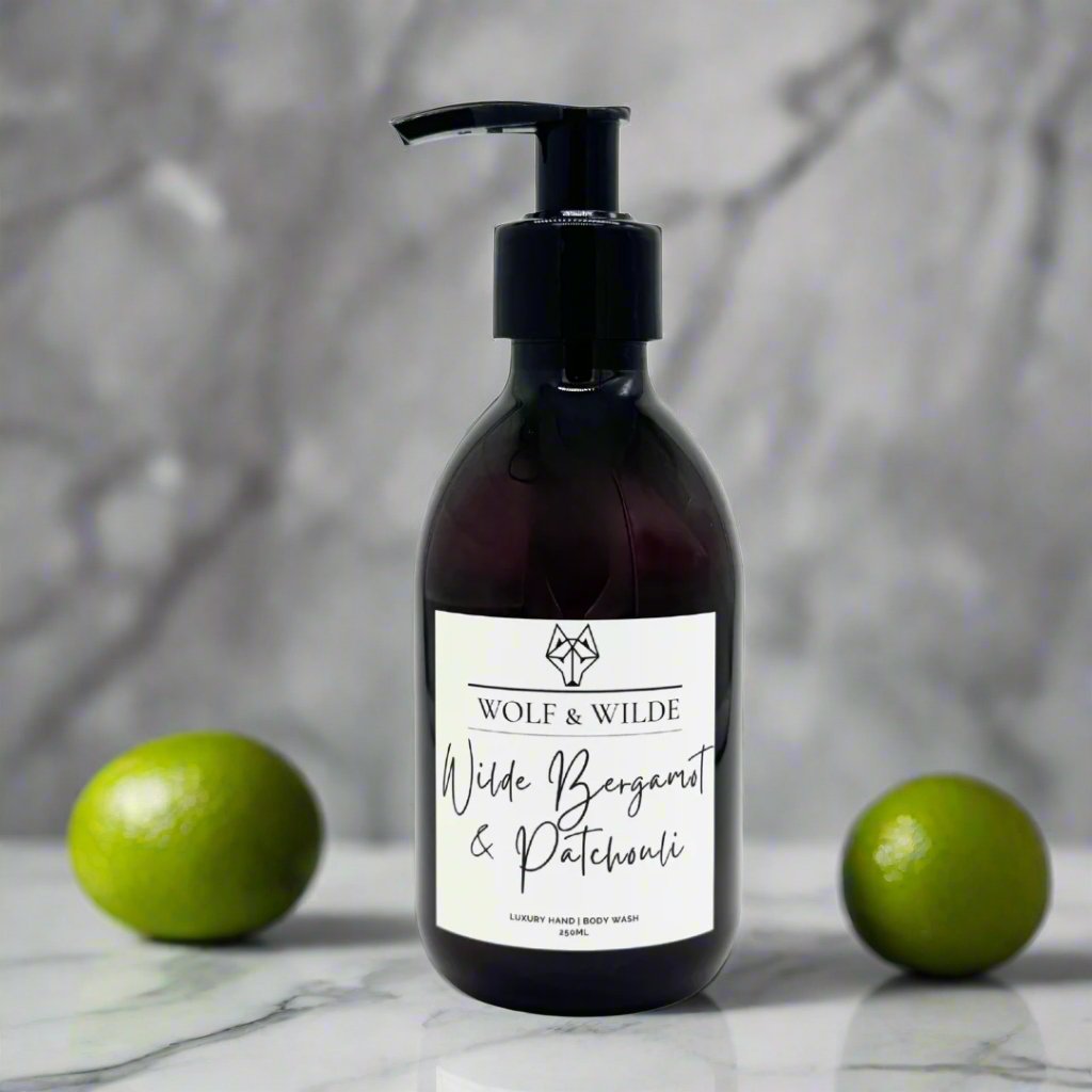 Luxury Wilde Bergamot and Patchouli 2 in 1 Hand and Body Soap, Citrus Floral Scent, Vegan Cruelty-Free, 250ML by Wolf & Wilde at brixbailey.com