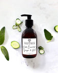 Luxury Wilde Cucumber Ginger Mint 2 in 1 Liquid Soap, Hand Body Wash, Green Floral Musk Fragrance, Vegan Cruelty-Free, 250ml by Wolf & Wilde at brixbailey.com