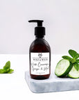 Luxury Wilde Cucumber Ginger Mint 2 in 1 Liquid Soap, Hand Body Wash, Green Floral Fragrance, Vegan Cruelty-Free, 250ml by Wolf & Wilde at brixbailey.com