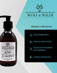 Luxury Wilde Enchantment 2 in 1 liquid soap, hand and body wash, bergamot citrus floral fragrance, vegan cruelty-free, 250ml by Wolf & Wilde at brixbailey.com