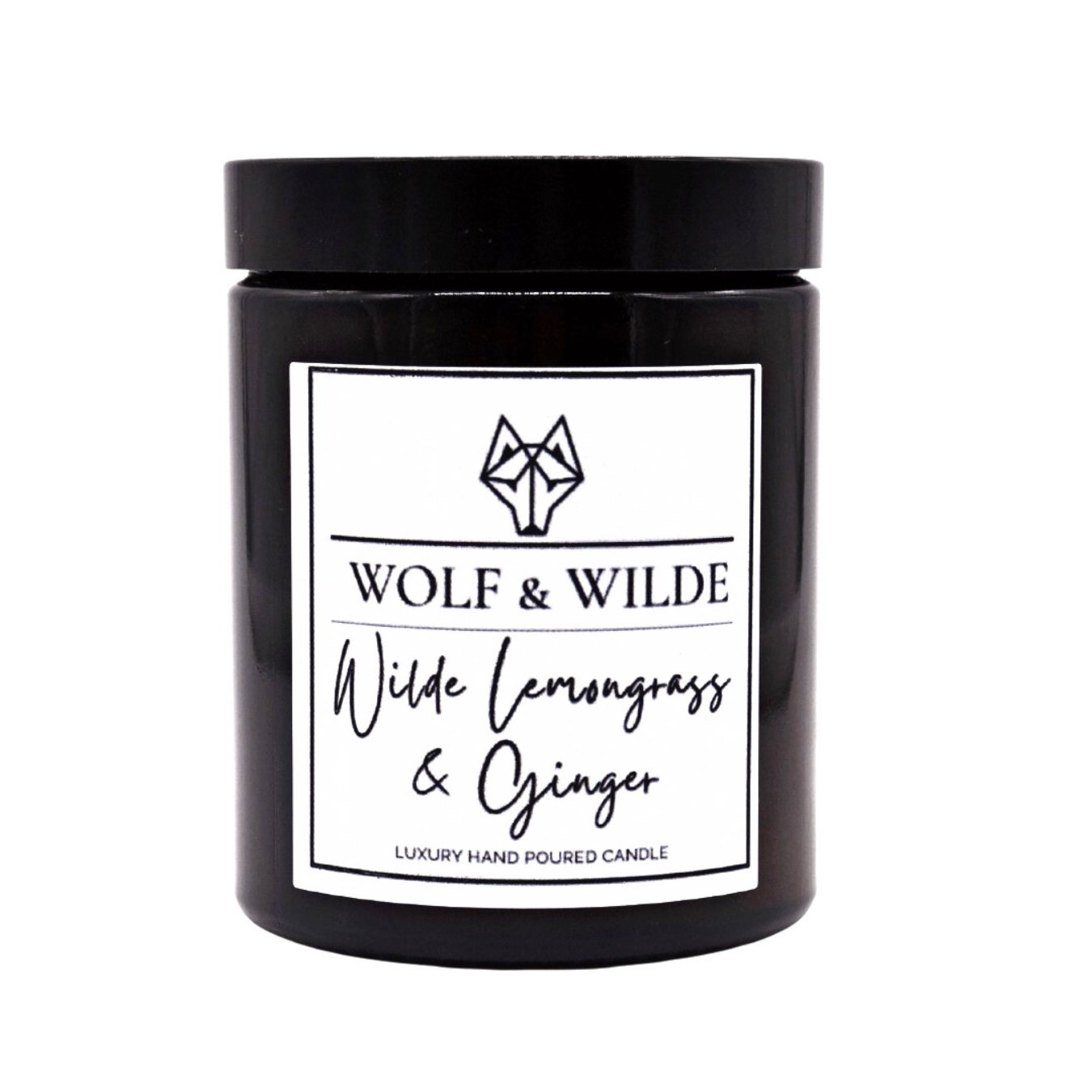 Luxury handmade UK candle, Wilde Lemongrass and Ginger aromatherapy scented candle, premium natural ingredients, zesty citrus and spice blend by Wolf & Wilde at brixbailey.com