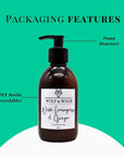 Luxury lemongrass and ginger body lotion, premium handcrafted moisturizer with cardamom and grapefruit, vegan cruelty-free, 250ml by Wolf & Wilde at brixbailey.com
