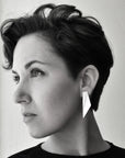 Exquisite Handcrafted Short Wing Earrings – Spanish Leather & Silver by Gerda Retter Design at www.brixbailey.com