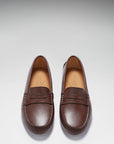 Women's Penny Driving Loafers, brown leather