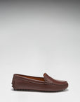 Women's Penny Driving Loafers, brown leather