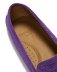 Women's Penny Driving Loafers, purple embossed suede
