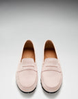 Women's Tyre Sole Penny Loafers, ice pink suede