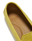 Women's Penny Driving Loafers, yellow embossed suede