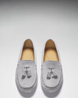 Women's Tasselled Driving Loafers, dove grey suede