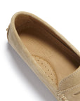 Women's Penny Driving Loafers, taupe suede