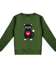 Heartful Cat Sweatshirt for Women