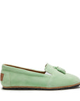 Women's Tasselled Espadrilles, lagoon green suede