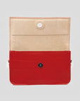 Leather Shoulder Bag - Curie (Red)-3