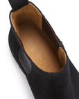 Women's Black Suede Chelsea Boots, Welted Leather Sole
