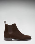 Women's Brown Suede Chelsea Boots, Welted Leather Sole