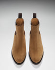 Women's Tobacco Suede Chelsea Boots, Welted Leather Sole