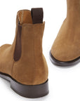 Women's Tobacco Suede Chelsea Boots, Welted Leather Sole