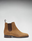 Women's Tobacco Suede Chelsea Boots, Welted Leather Sole
