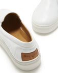 Women's Slip-On Sneakers, white leather