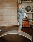 Wooden Balance Board With Grey Felt
