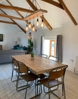 Wooden Beam Chandelier - Norwegian Spruce Cluster Pendant Light