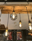 Wooden Beam Chandelier - Norwegian Spruce Cluster Pendant Light
