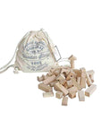 Natural Wooden Building Blocks Set with Cotton Bag 50 Pieces