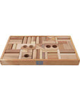 Wooden Building Blocks Set in Natural Storage Box